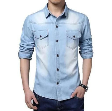 Cotton Solid Full Sleeves Mens Casual Shirt Roposo Clout